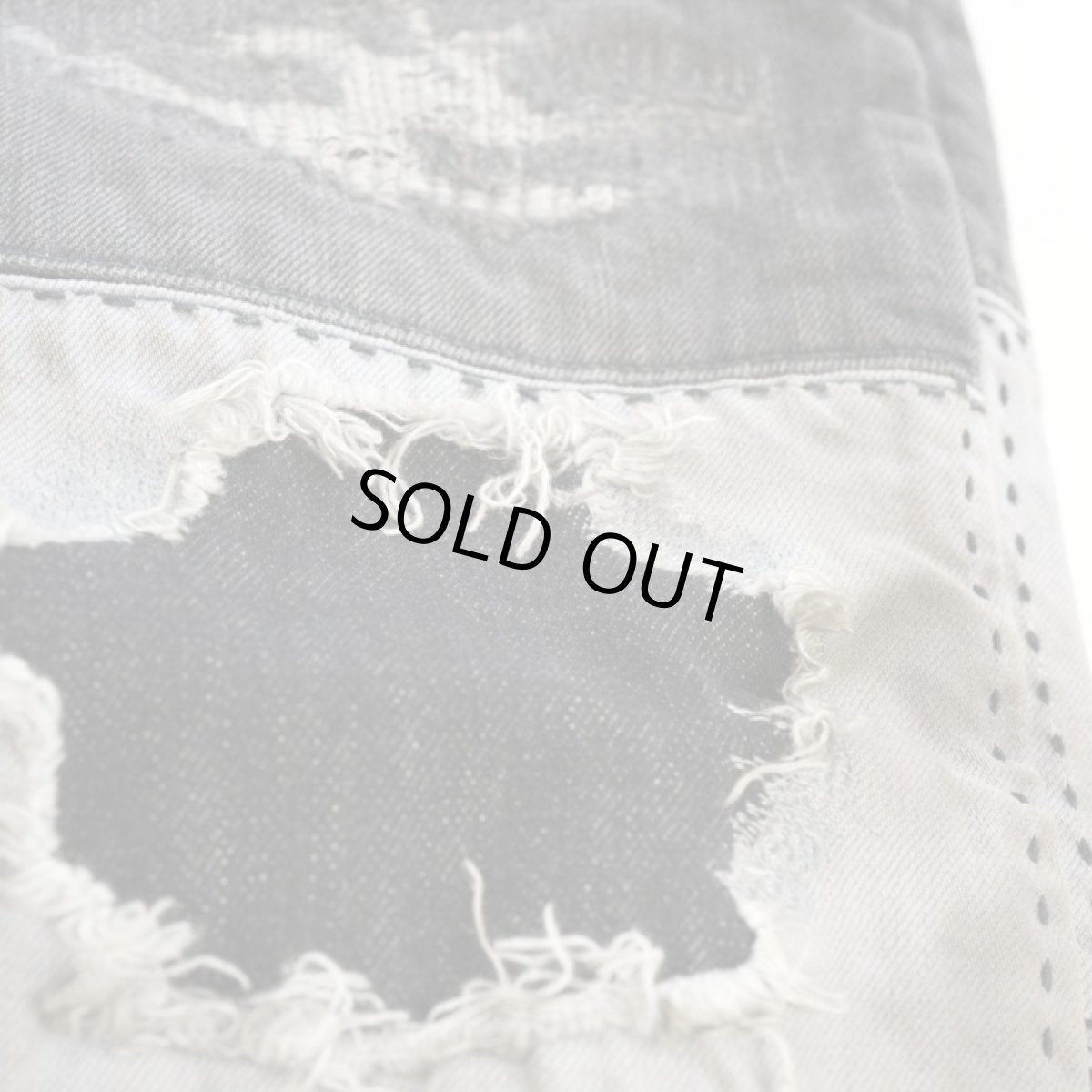 画像3: ＜限定商品＞VARDE77" BLACK" PATCHWORK DAMAGE DENIM　PANTS (3)