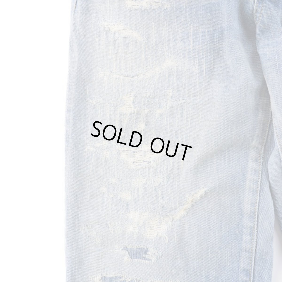 画像4: MODERATE DAMAGE&REPAIR DENIM PANTS (4)