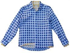 画像1: M A R N I   TRICK SHIRTS BLUECECK/YELLOW CHECK   CUMU0048Q0 (1)