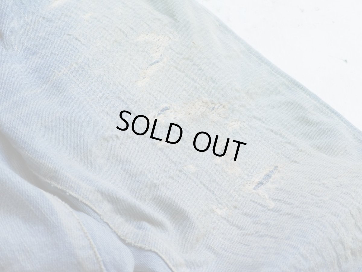 画像11: MODERATE DAMAGE&REPAIR DENIM PANTS (11)