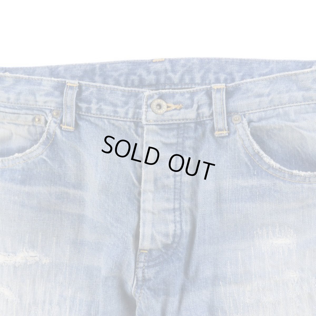 画像2: MODERATE DAMAGE&REPAIR DENIM PANTS (2)