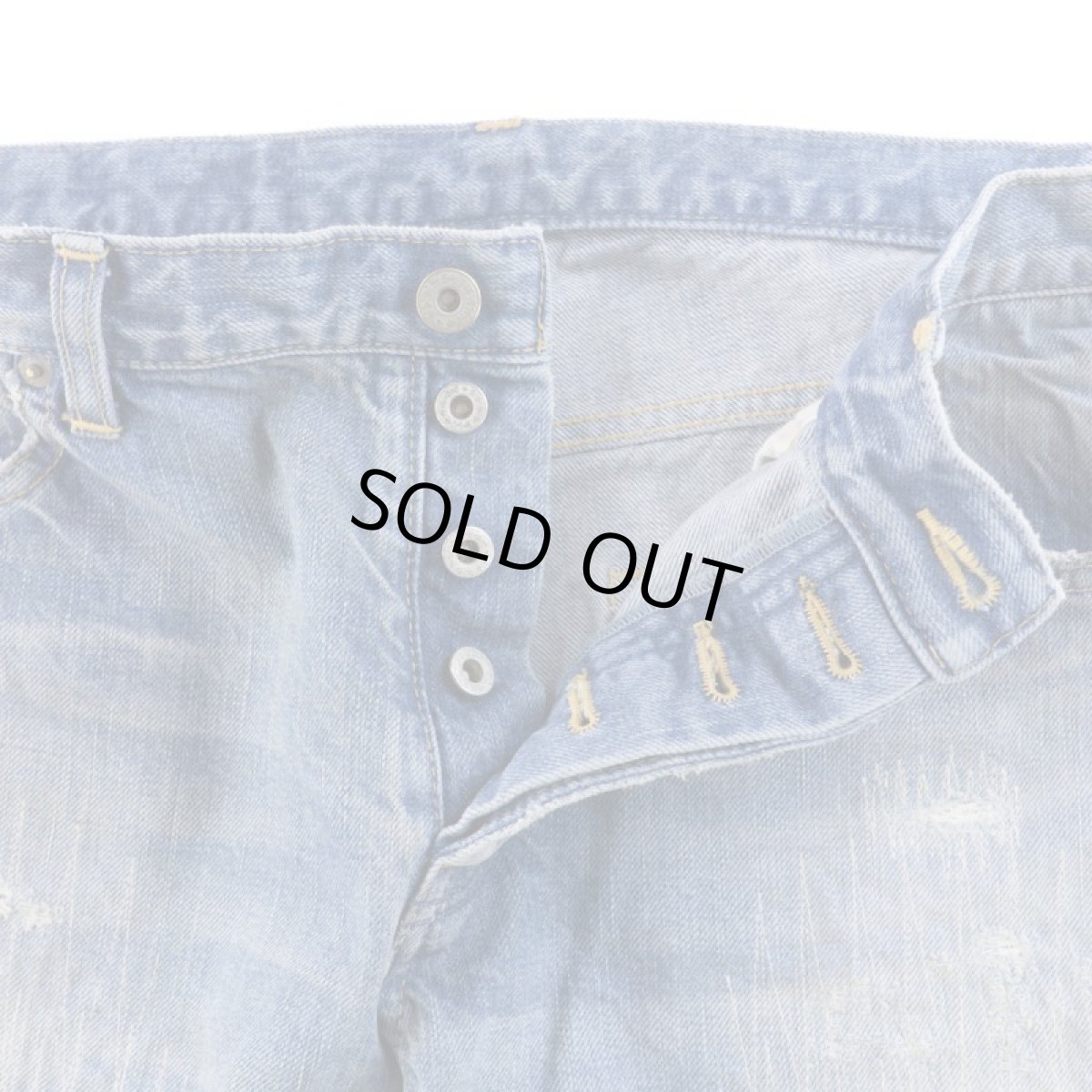 画像7: MODERATE DAMAGE&REPAIR DENIM PANTS (7)