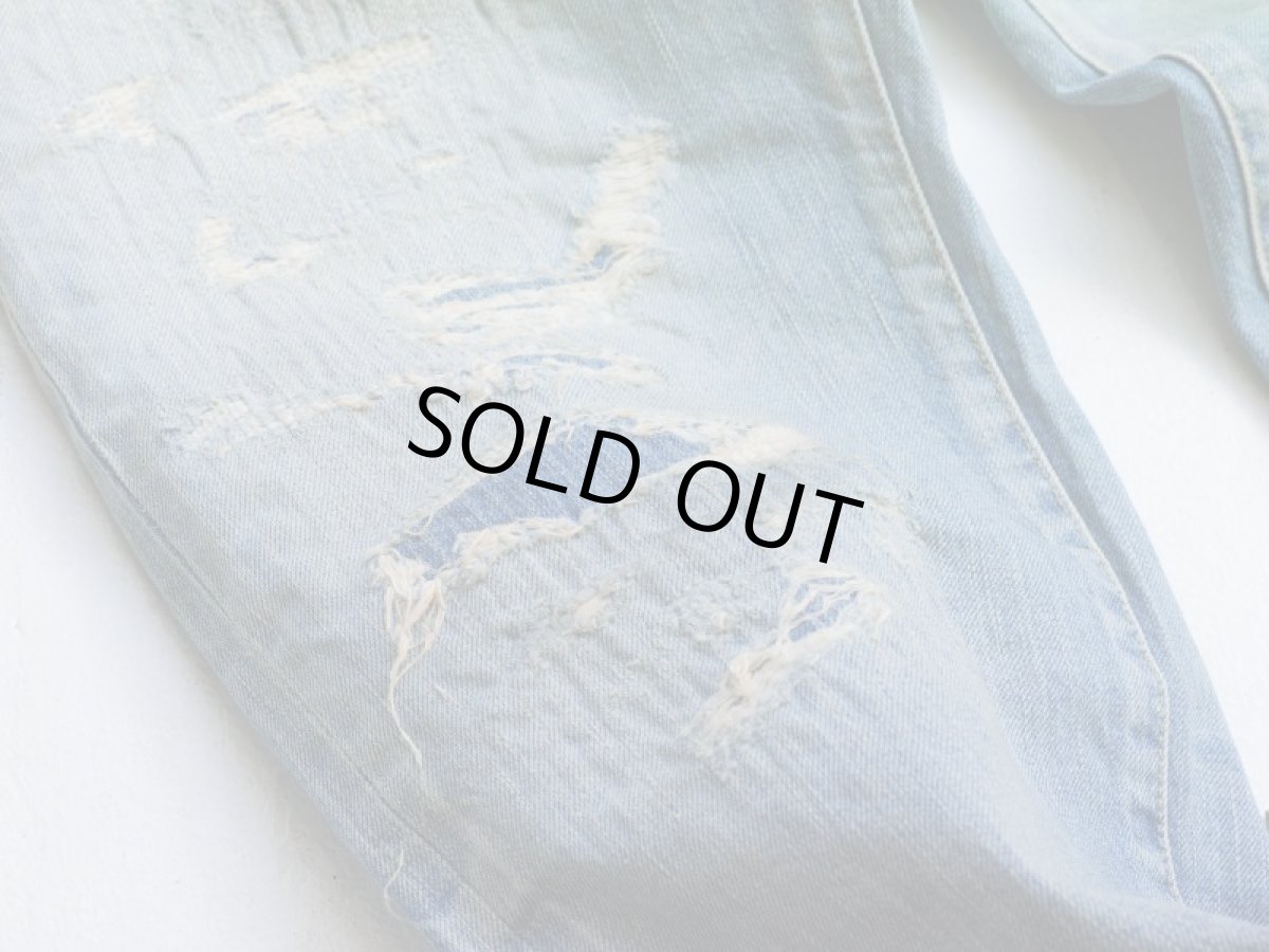 画像12: MODERATE DAMAGE&REPAIR DENIM PANTS (12)