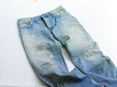 画像9: MODERATE DAMAGE&REPAIR DENIM PANTS (9)