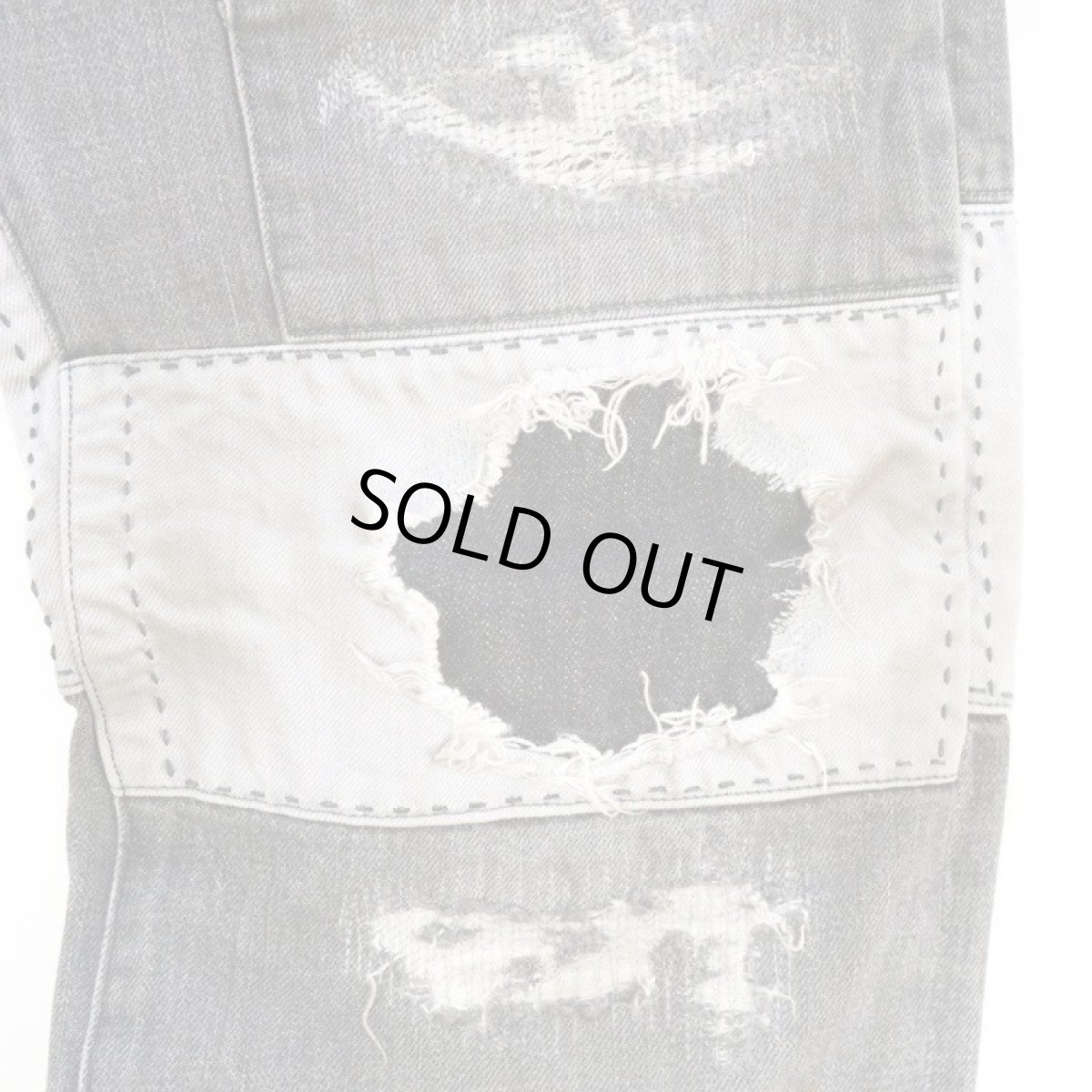 画像5: ＜限定商品＞VARDE77" BLACK" PATCHWORK DAMAGE DENIM　PANTS (5)