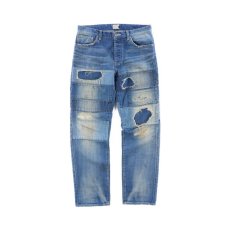 画像1: PATCHWORK DAMAGE DENIM　PANTS (1)