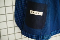 画像17: M A R N I   BLUE BLACK TAILORED JACKET   GUMU0004A0 (17)