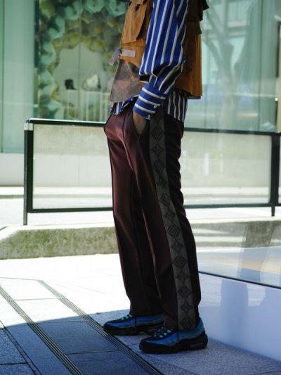 画像1: VARDE77 THE SOURCE TRACK PANTS BROWN