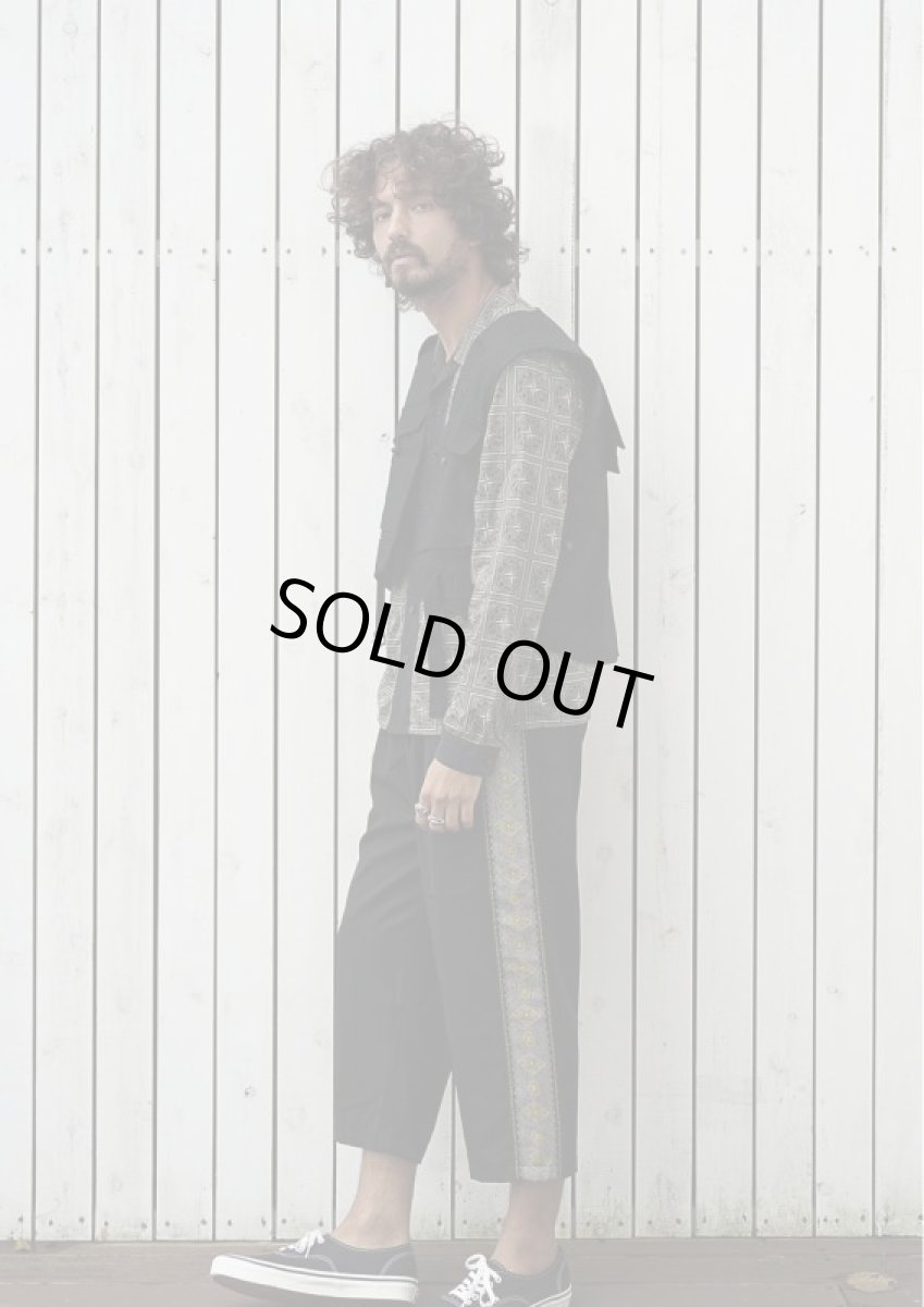 画像8: VINTAGE TEXTILE BLACK ALOHA LINE EASY PANTS (8)