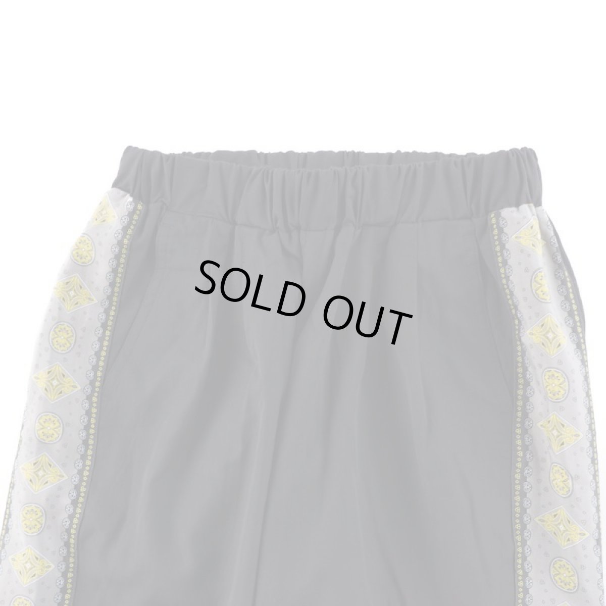 画像2: VINTAGE TEXTILE BLACK ALOHA LINE EASY PANTS (2)