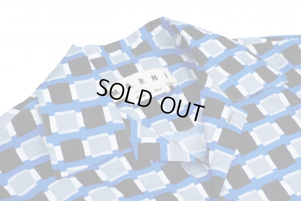 画像3: M A R N I S/S SHIRTS BLUE BLACK  CUMU0053A0  (3)