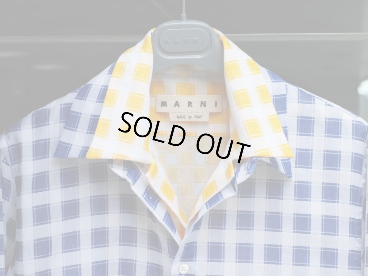 画像11: M A R N I   TRICK SHIRTS BLUECECK/YELLOW CHECK   CUMU0048Q0 (11)