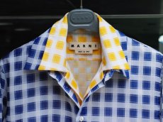 画像11: M A R N I   TRICK SHIRTS BLUECECK/YELLOW CHECK   CUMU0048Q0 (11)