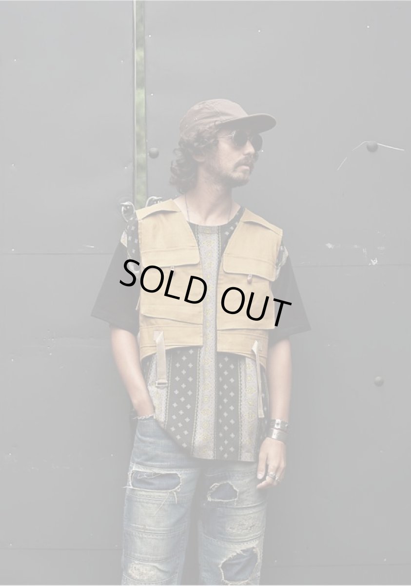 画像5:  VINTAGE TEXTILE BLACK　ALOHA CUTSEW (5)