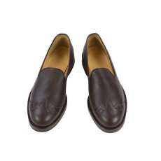 画像2: VARDE77 WESTERN LEATHER SLIP-ON BROWN (2)