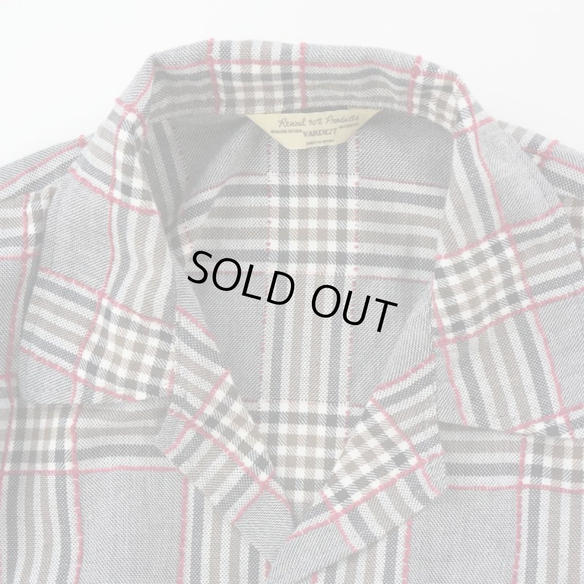 画像2: VARDE77 EMBROIDERY CHECK LONG SHIRTS GRAY (2)