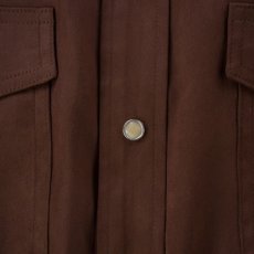 画像3: VARDE77 POLYNUBUCK SNAP SHIRTS BROWN (3)