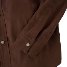 画像5: VARDE77 POLYNUBUCK SNAP SHIRTS BROWN (5)