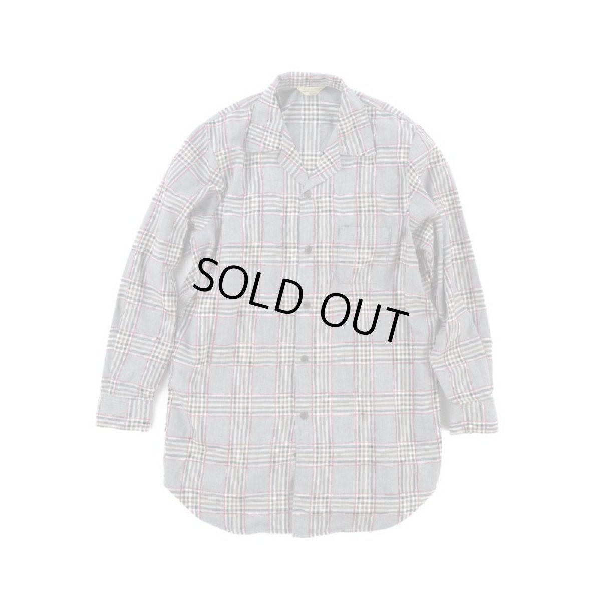 画像1: VARDE77 EMBROIDERY CHECK LONG SHIRTS GRAY (1)