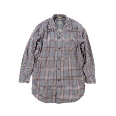 画像1: VARDE77 EMBROIDERY CHECK LONG SHIRTS GRAY (1)