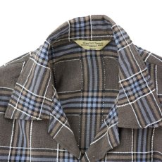 画像2: VARDE77 EMBROIDERY CHECK LONG SHIRTS BROWN (2)