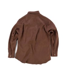 画像7: VARDE77 POLYNUBUCK SNAP SHIRTS BROWN (7)