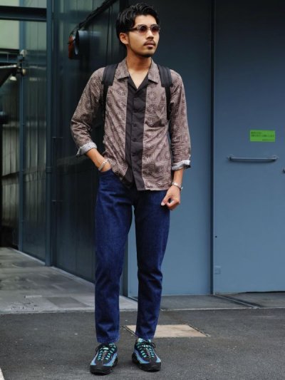 画像1: VARDE77 PARE AWAY STANDARD SLIM DENIM PANTS BLUE ONEWASH