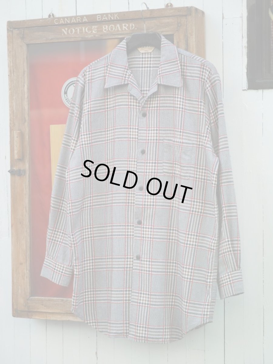 画像8: VARDE77 EMBROIDERY CHECK LONG SHIRTS GRAY (8)