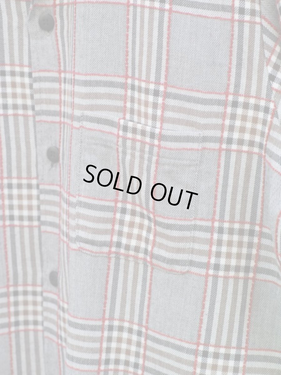 画像11: VARDE77 EMBROIDERY CHECK LONG SHIRTS GRAY (11)