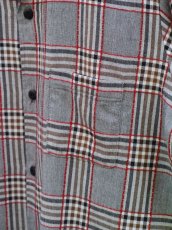 画像11: VARDE77 EMBROIDERY CHECK LONG SHIRTS GRAY (11)