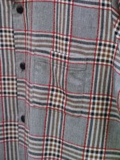 画像11: VARDE77 EMBROIDERY CHECK LONG SHIRTS GRAY (11)