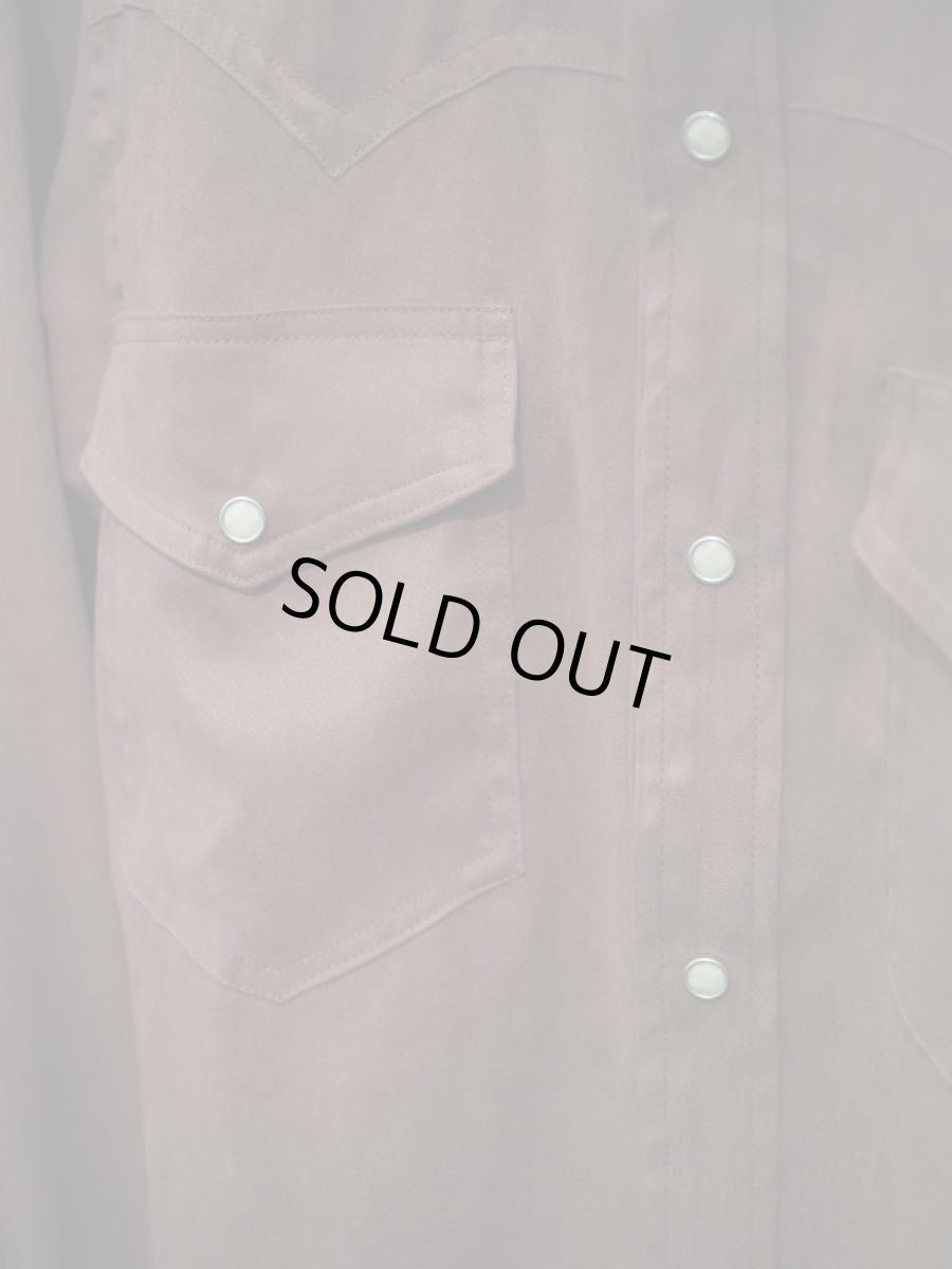 画像12: VARDE77 POLYNUBUCK SNAP SHIRTS BROWN (12)