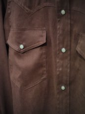 画像12: VARDE77 POLYNUBUCK SNAP SHIRTS BROWN (12)