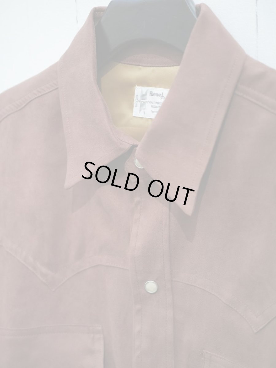 画像11: VARDE77 POLYNUBUCK SNAP SHIRTS BROWN (11)