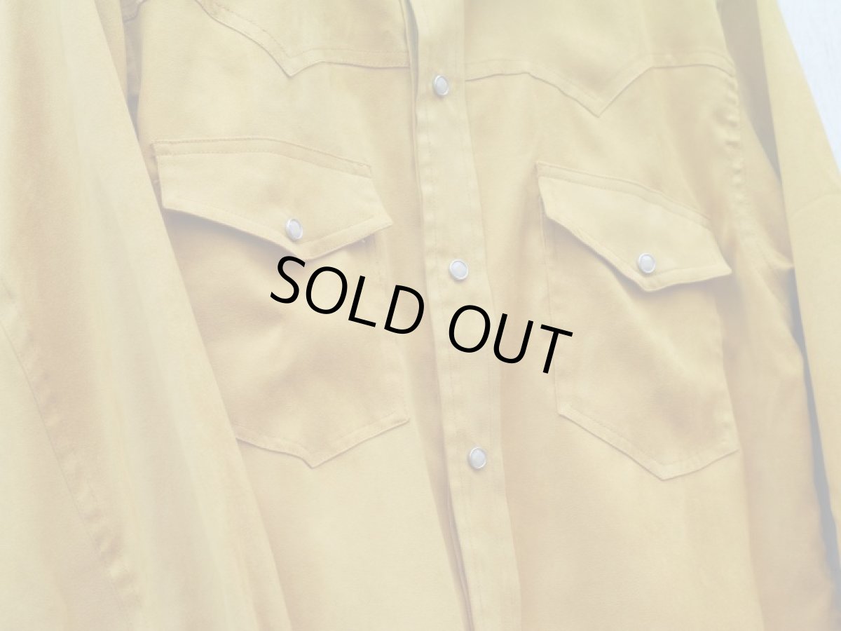 画像15: VARDE77 POLYNUBUCK SNAP SHIRTS MUSTARD (15)