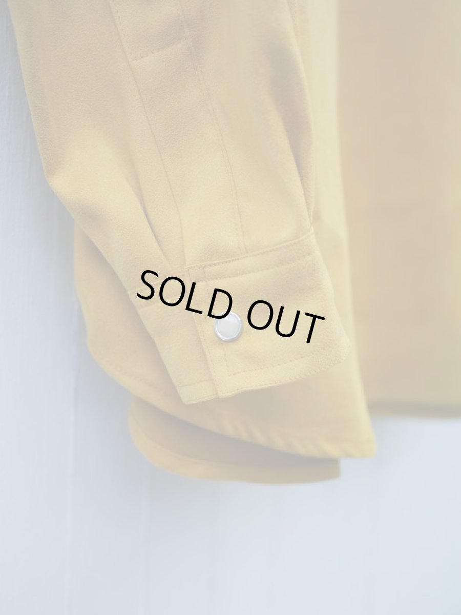 画像14: VARDE77 POLYNUBUCK SNAP SHIRTS MUSTARD (14)