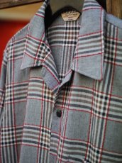 画像9: VARDE77 EMBROIDERY CHECK LONG SHIRTS GRAY (9)