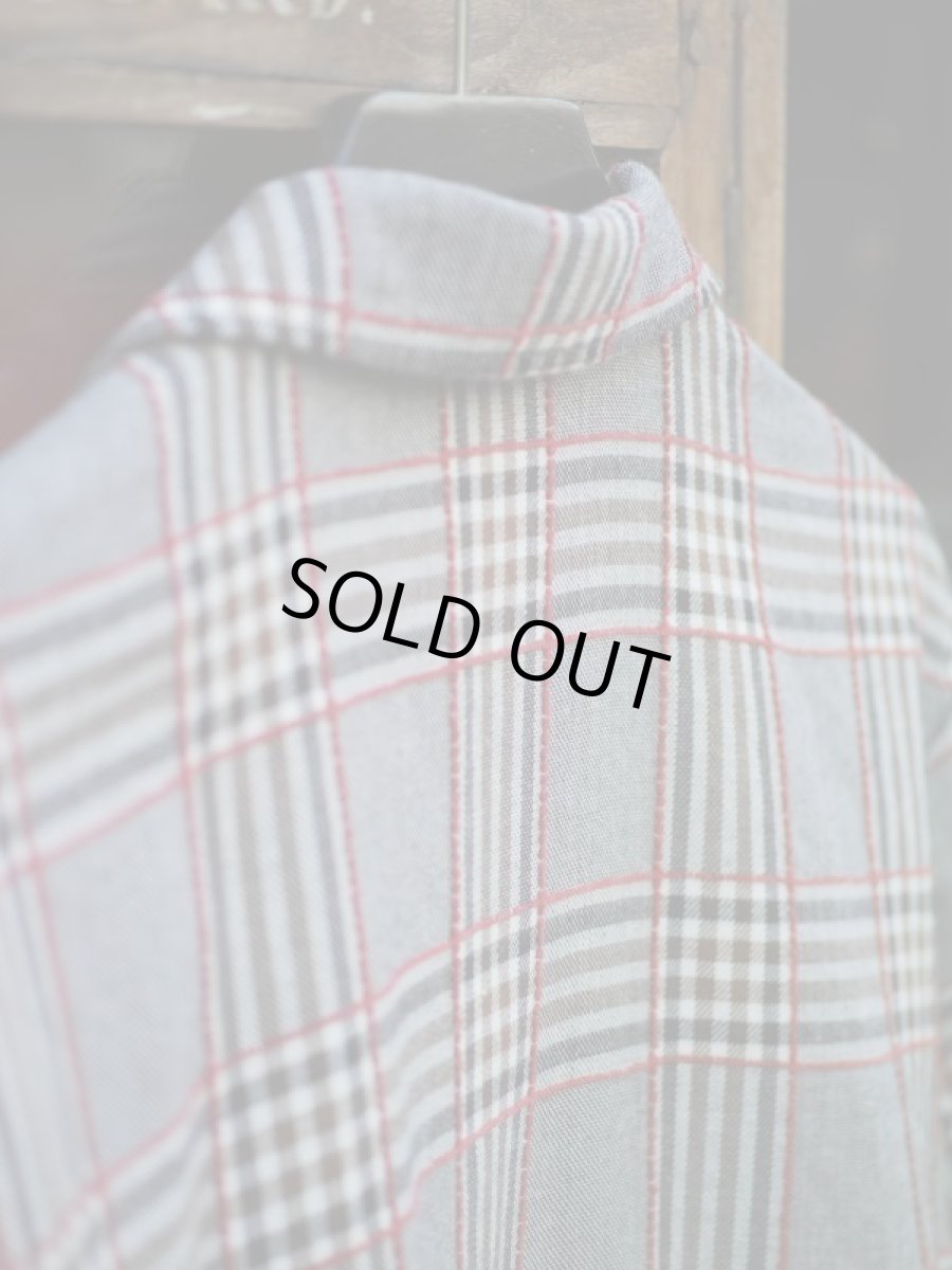 画像13: VARDE77 EMBROIDERY CHECK LONG SHIRTS GRAY (13)