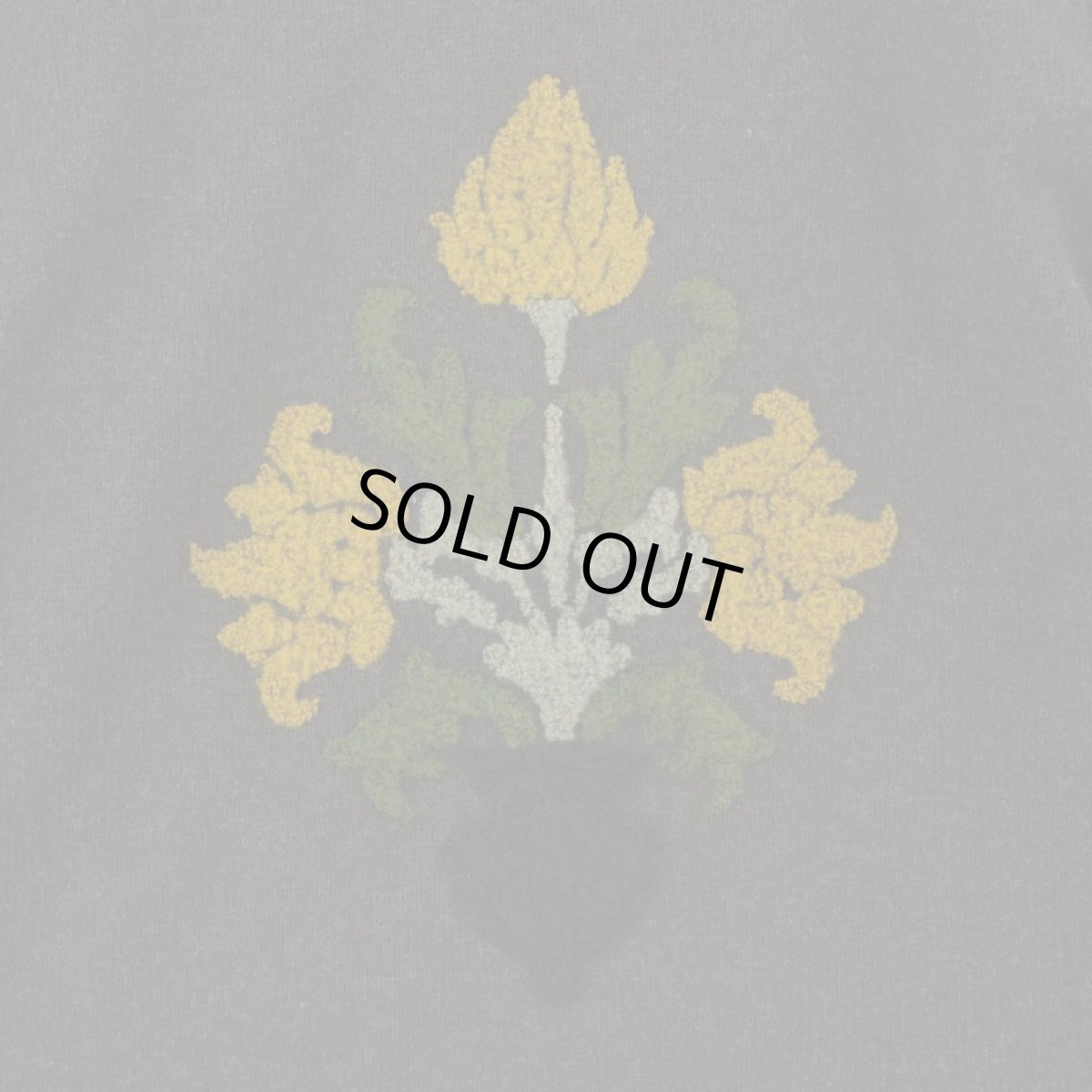 画像5: VARDE77 FLORAL DECORATION MOHAIR KNIT DARK BROWN (5)