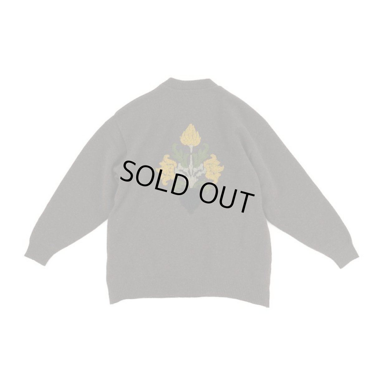 画像4: VARDE77 FLORAL DECORATION MOHAIR KNIT DARK BROWN (4)