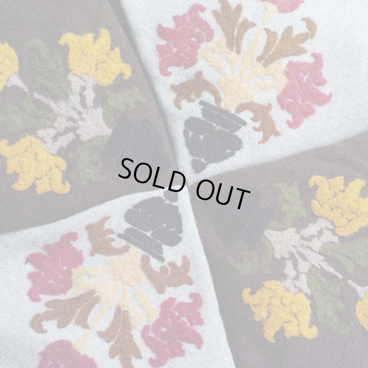 画像7: VARDE77 FLORAL DECORATION MOHAIR KNIT DARK BROWN (7)