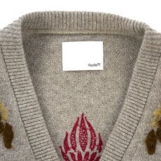 画像3: VARDE77 FLORAL DECORATION MOHAIR KNIT GRAY BEIGE (3)