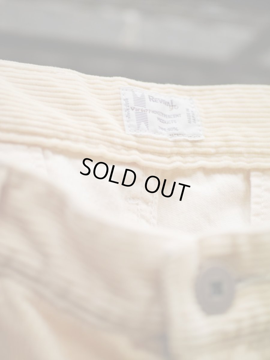 画像15: VARDE77 TAPERED CORDUROY PANTS  IVORY (15)