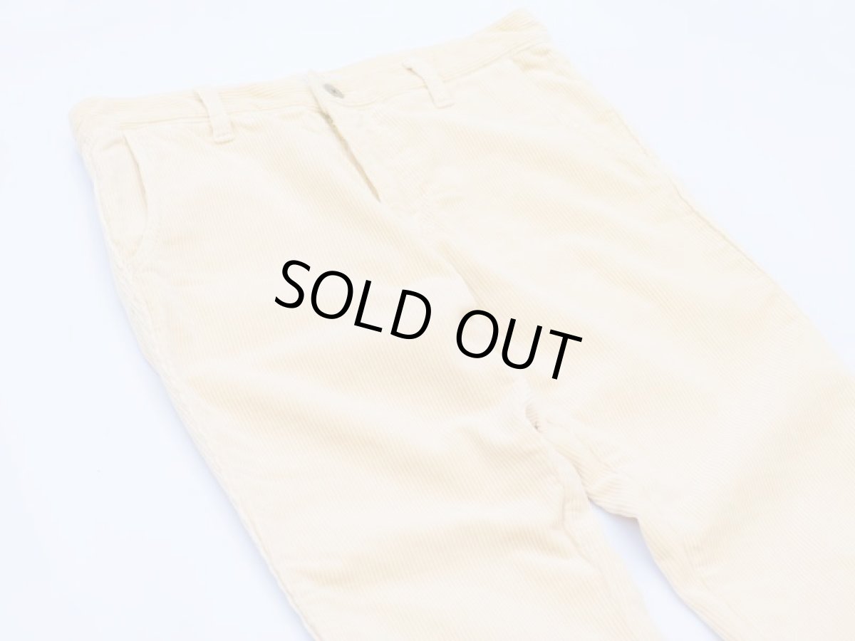 画像2: VARDE77 TAPERED CORDUROY PANTS  IVORY (2)
