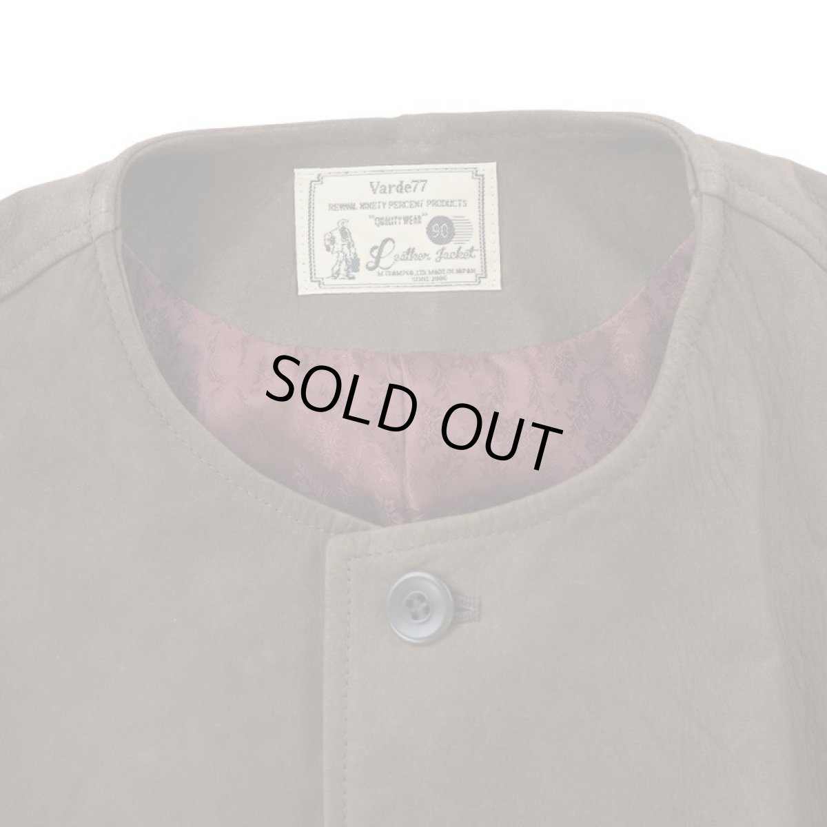 画像3: VARDE77  NO COLLAR NUBUCK LEATHER JACKET (3)