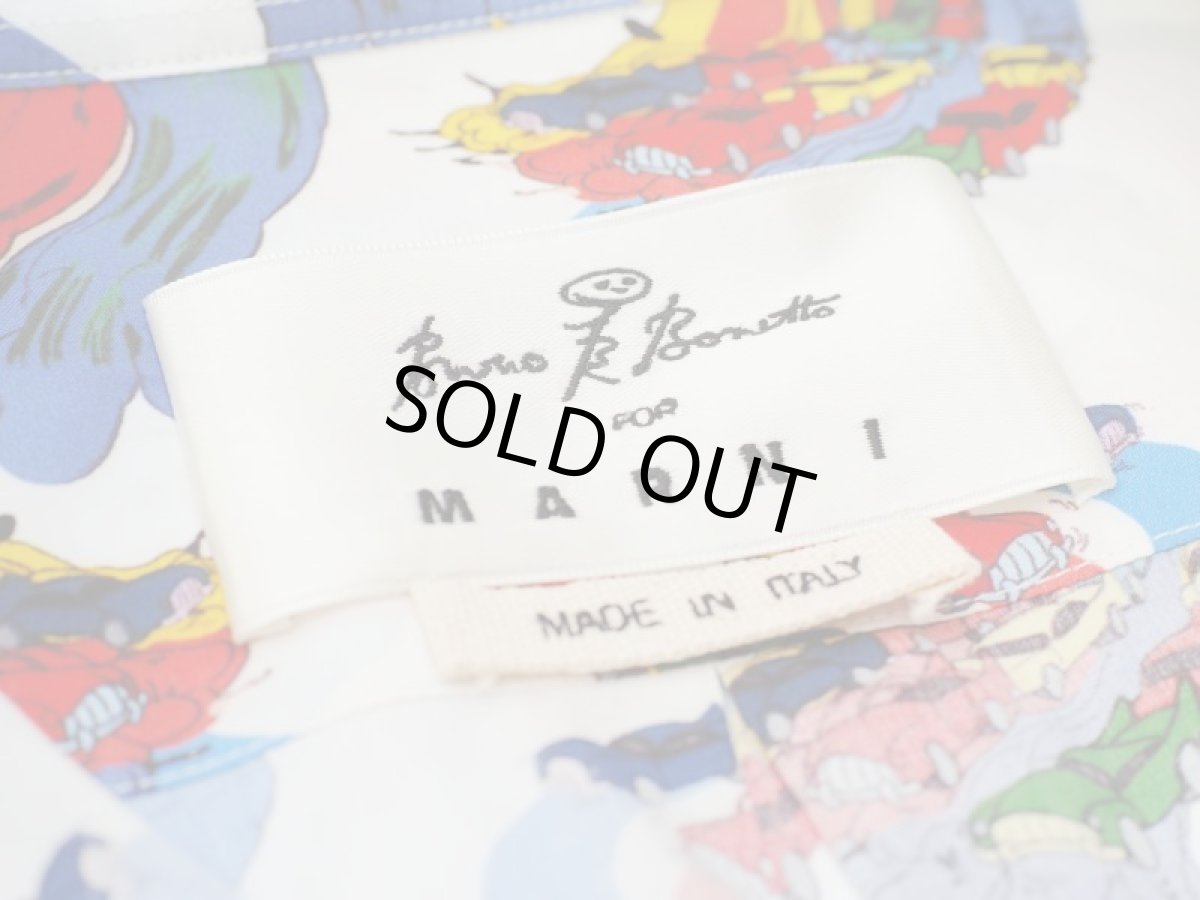 画像6: M A R N I  COTTON SHIRT WITH FIREBIRD PRINT BY BRUNO BOZZETTO (6)