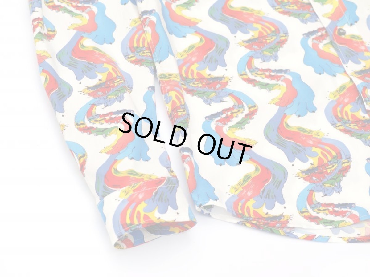 画像4: M A R N I  COTTON SHIRT WITH FIREBIRD PRINT BY BRUNO BOZZETTO (4)