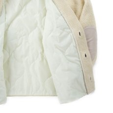 画像8: VARDE77  POLYNUBUCK&COTTON KNIT CARDIGAN WHITE IVORY (8)