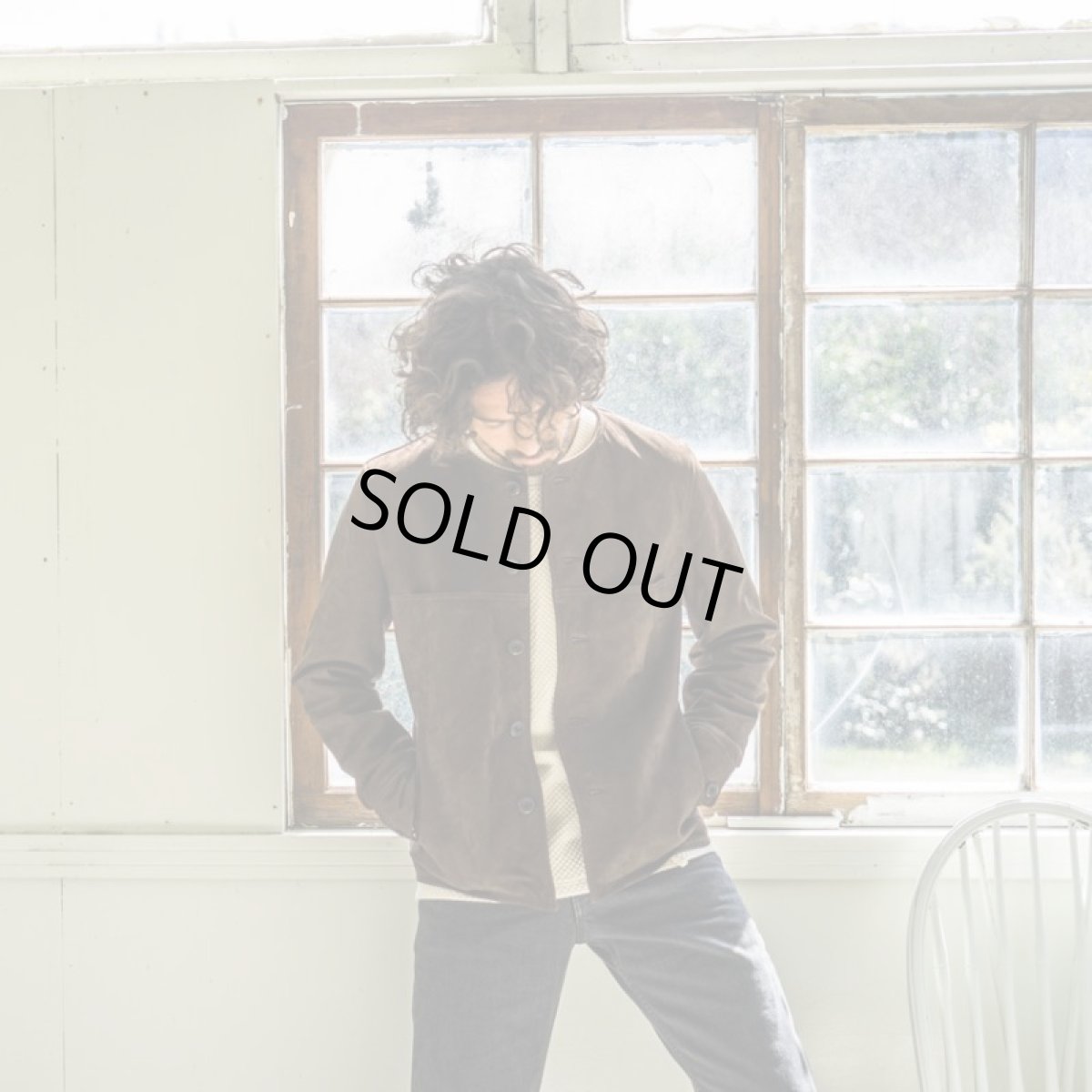 画像12: VARDE77  NO COLLAR NUBUCK LEATHER JACKET (12)