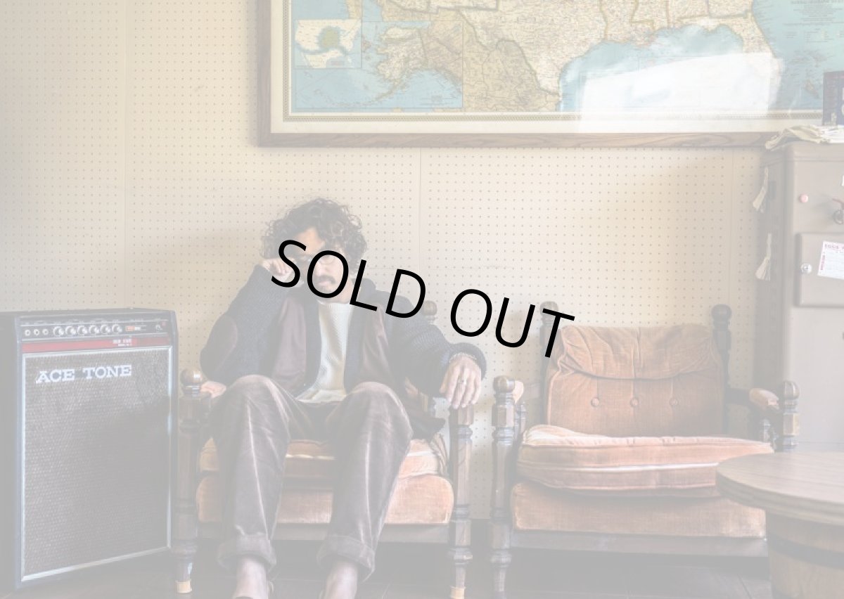 画像7: VARDE77  POLYNUBUCK&COTTON KNIT CARDIGAN BLACK BROWN (7)